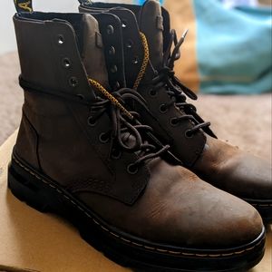 Brown leather dox martens